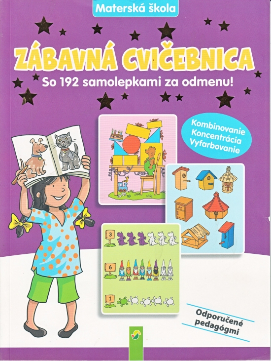 Obrázok Zábavná cvičebnica (materská škola) Kombinovanie, Koncentrácia, Vyfarovanie (fialová)
