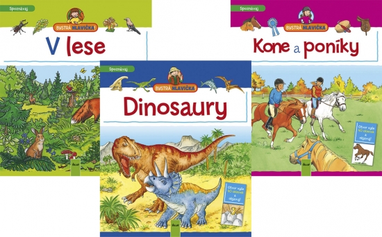 Obrázok V lese+Dinosaury+Kone a poníky KOMPLET