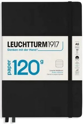 Obrazok Zápisník LEUCHTTURM1917 edícia 120G Black, 203 p., riadkovaný
