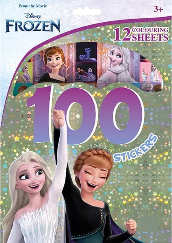 Obrázok 100 samolepiek s maľovankovými listami Ľadové kráľovstvo