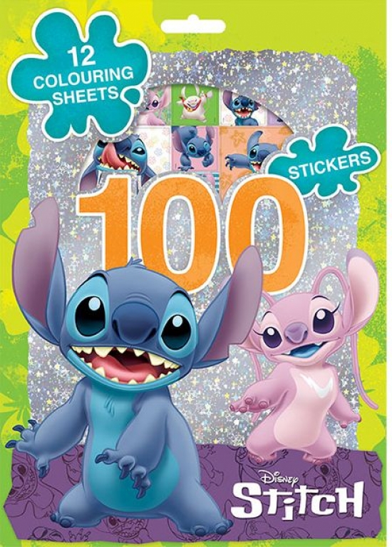 Obrázok 100 samolepiek s maľovankovými listami Lilo & Stitch