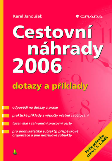 Obrázok Cestovní náhrady 2006 - dotazy a příklady
