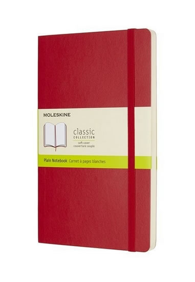 Obrázok Moleskine: Zápisník měkký čistý červený L