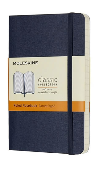 Obrázok Moleskine: Zápisník měkký linkovaný modrý S