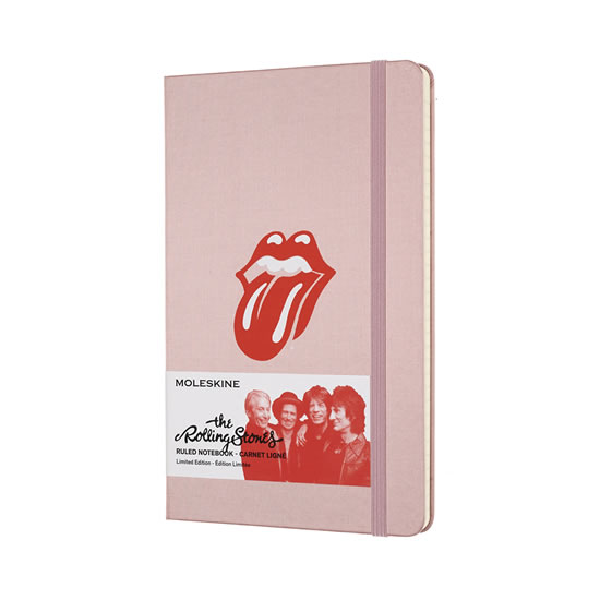 Obrázok Moleskine: Rolling stones zápisník L Pink/linkovaný