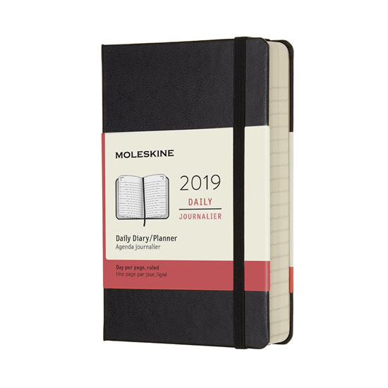 Obrázok Moleskine: Diář 2019 denní tvrdý černý S