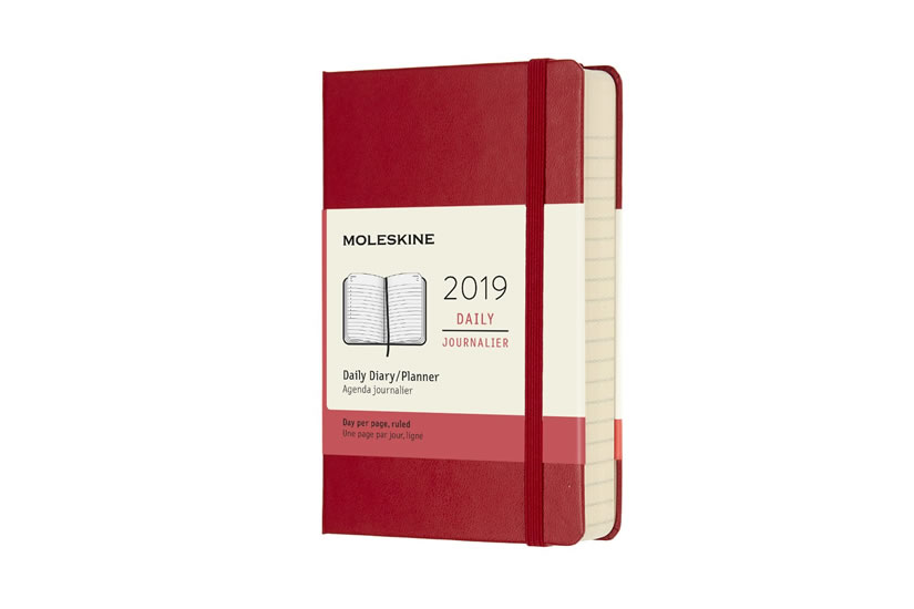 Obrázok Moleskine: Diář 2019 denní tvrdý červený S