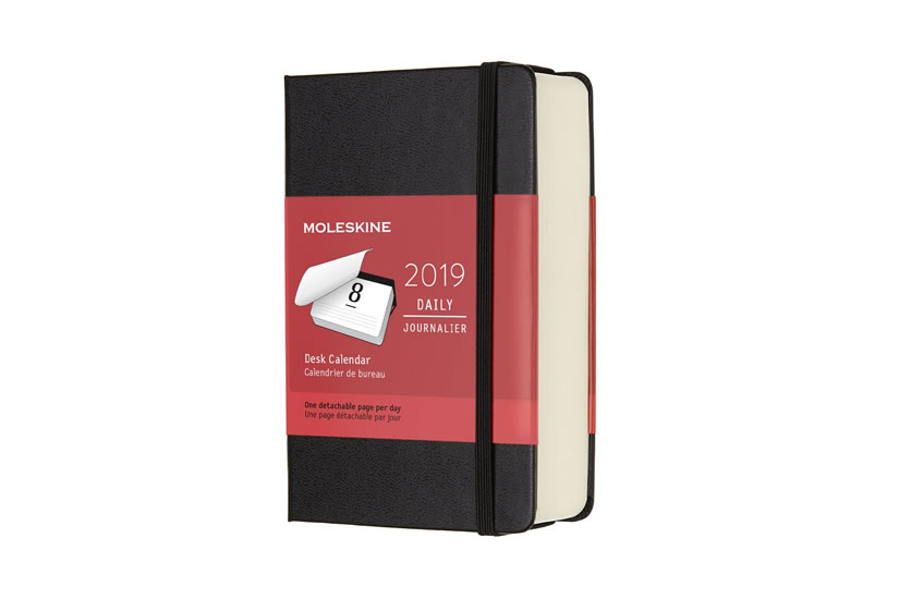Obrázok Moleskine: Denní stolní kalendář 2019 tvrdý černý S