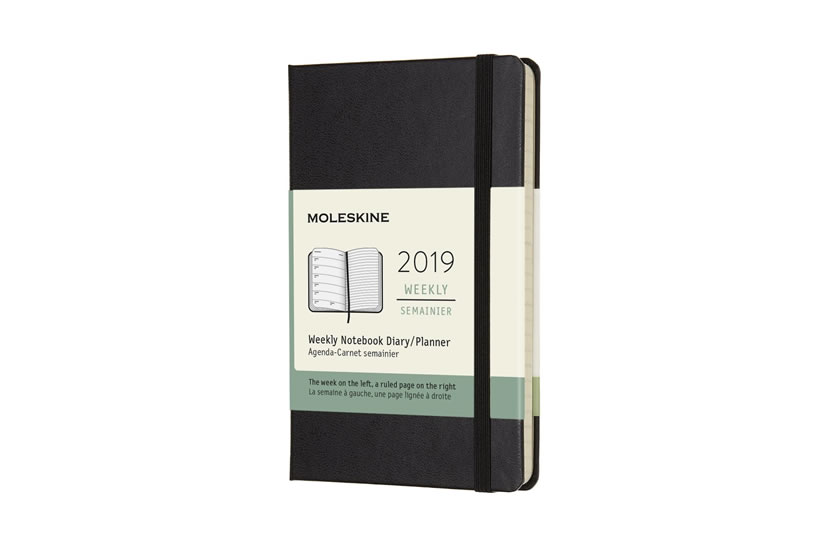Obrázok Moleskine: Plánovací zápisník 2019 tvrdý černý S