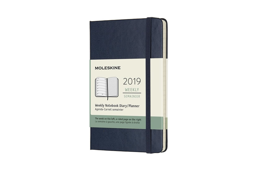 Obrázok Moleskine: Plánovací zápisník 2019 tvrdý modrý S