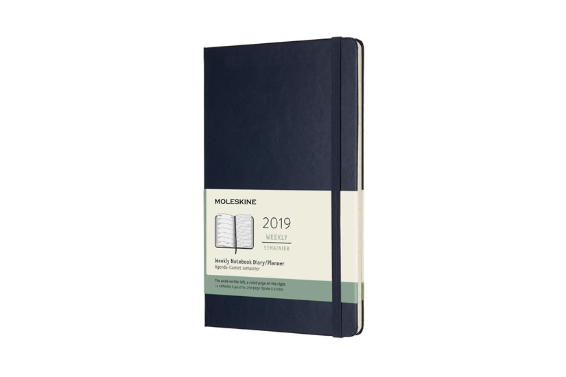 Obrázok Moleskine: Plánovací zápisník 2019 tvrdý modrý L