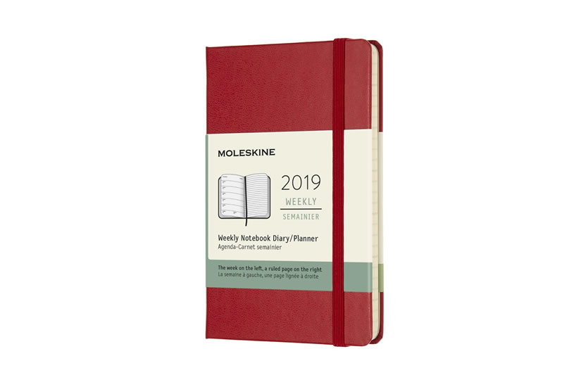 Obrázok Moleskine: Plánovací zápisník 2019 tvrdý červený S
