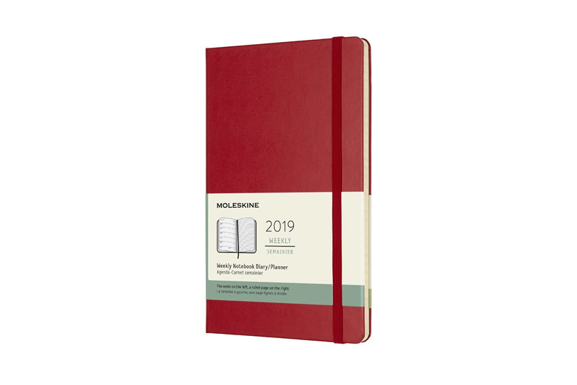 Obrázok Moleskine: Plánovací zápisník 2019 tvrdý červený L
