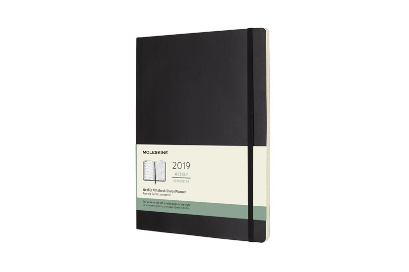 Obrázok Moleskine: Plánovací zápisník 2019 měkký černý XL