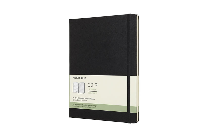 Obrázok Moleskine: Plánovací zápisník 2019 tvrdý černý XL