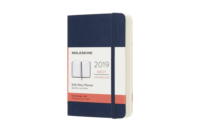 Obrázok Moleskine: Diář 2019 denní měkký modrý S