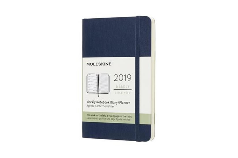 Obrázok Moleskine: Plánovací zápisník 2019 měkký modrý S