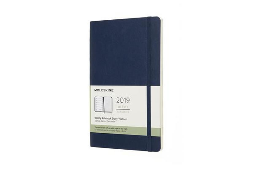 Obrázok Moleskine: Plánovací zápisník 2019 měkký modrý L