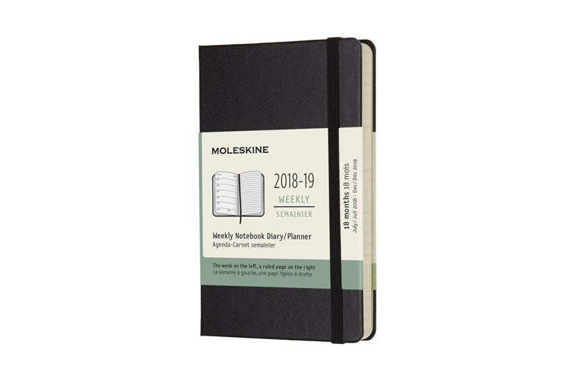 Obrázok Moleskine: Plánovací zápisník 2018-2019 tvrdý černý S