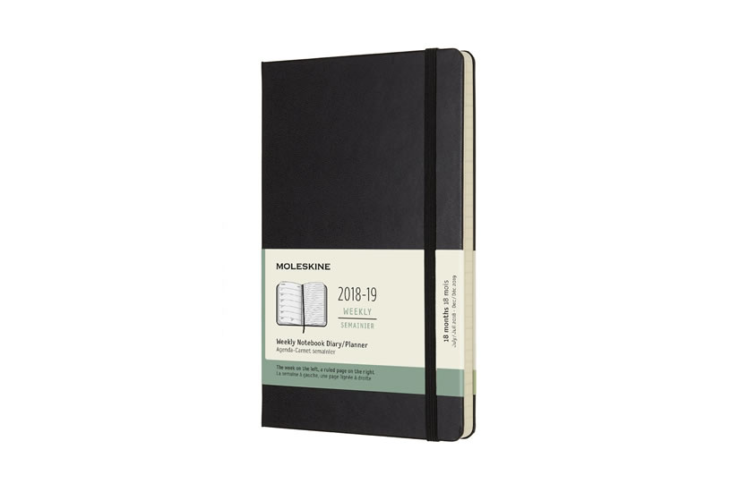 Obrázok Moleskine: Plánovací zápisník 2018-2019 tvrdý černý L