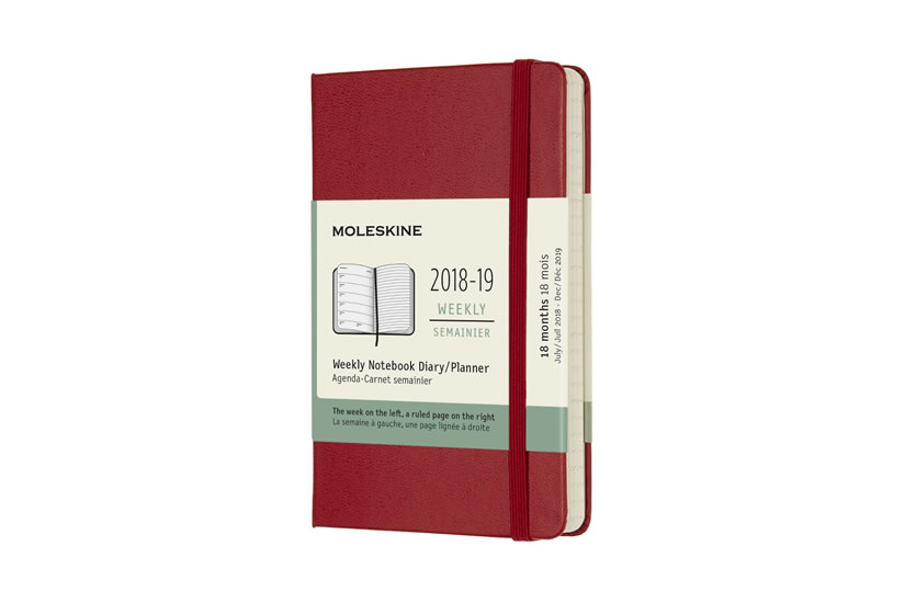 Obrázok Moleskine: Plánovací zápisník 2018-2019 tvrdý červený S