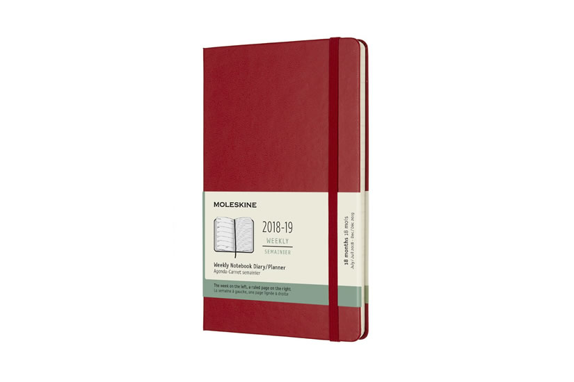 Obrázok Moleskine: Plánovací zápisník 2018-2019 tvrdý červený L