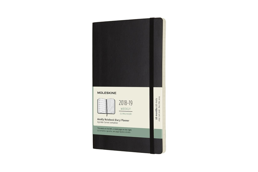Obrázok Moleskine: Plánovací zápisník 2018-2019 měkký černý L