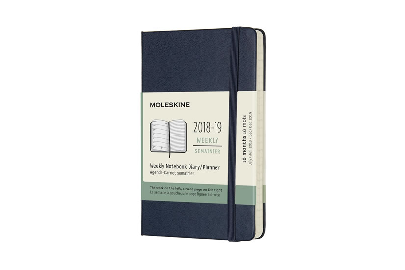 Obrázok Moleskine: Plánovací zápisník 2018-2019 tvrdý modrý S