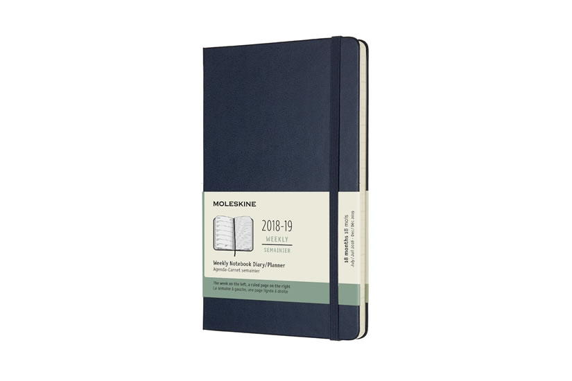 Obrázok Moleskine: Plánovací zápisník 2018-2019 tvrdý modrý L