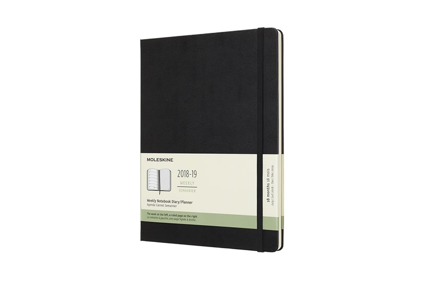 Obrázok Moleskine: Plánovací zápisník 2018-2019 tvrdý černý XL