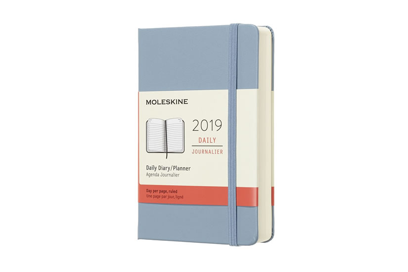 Obrázok Moleskine: Diář 2019 denní tvrdý světle modrý S