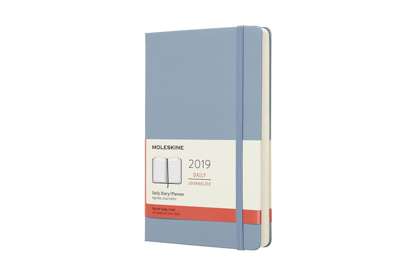Obrázok Moleskine: Diář 2019 denní tvrdý světle modrý L