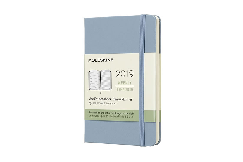 Obrázok Moleskine: Plánovací zápisník 2019 tvrdý světle modrý S