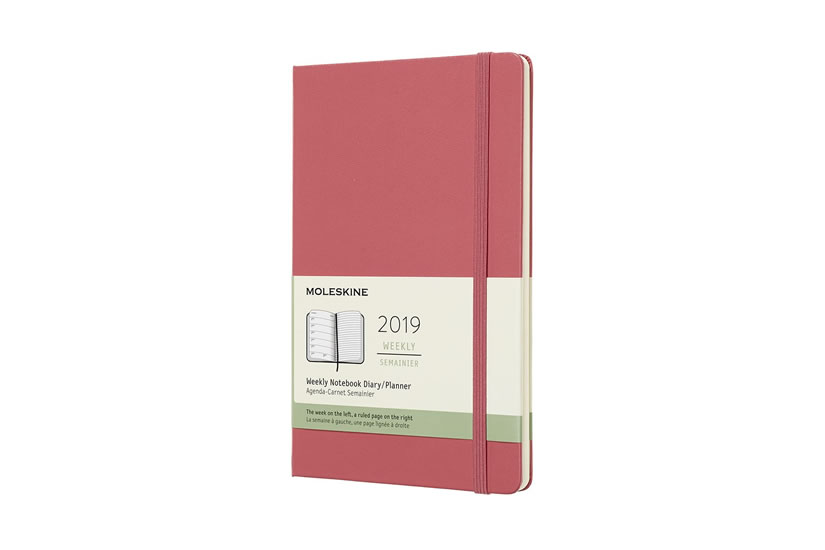 Obrázok Moleskine: Plánovací zápisník 2019 tvrdý růžový L