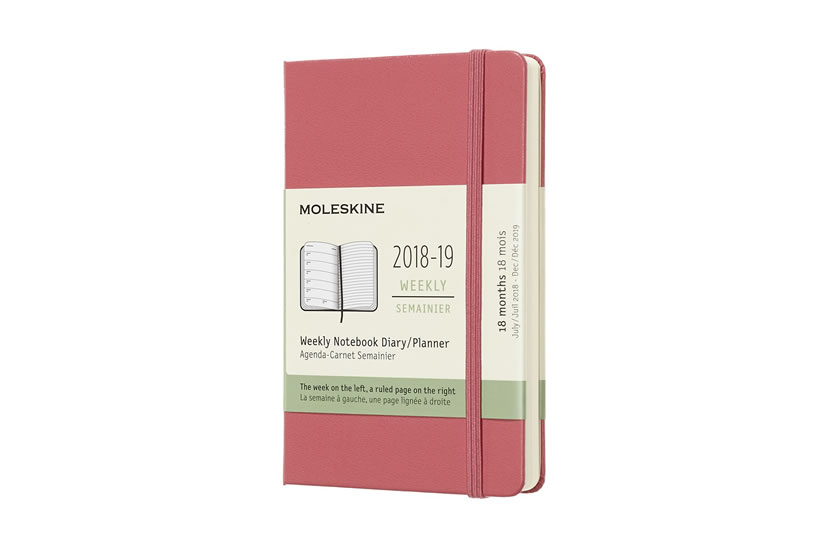 Obrázok Moleskine: Plánovací zápisník 2018-2019 tvrdý růžový S