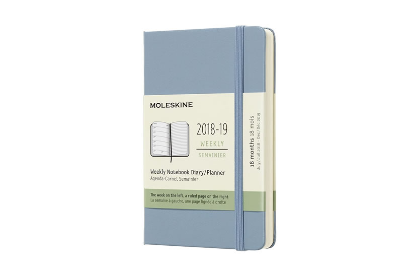 Obrázok Moleskine: Plánovací zápisník 2018-2019 tvrdý světle modrý S