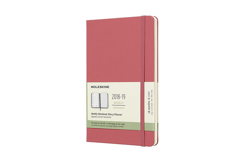 Obrázok Moleskine: Plánovací zápisník 2018-2019 tvrdý růžový L