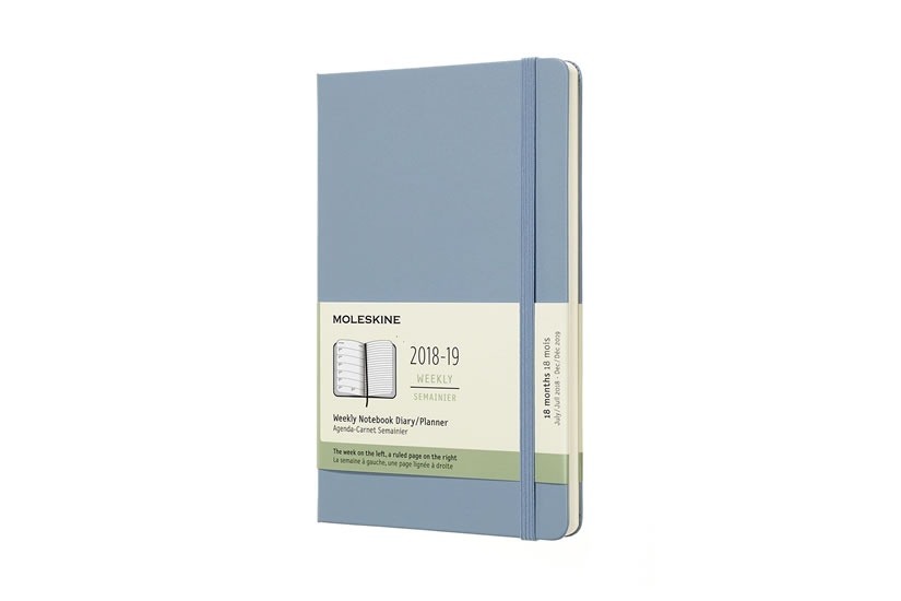 Obrázok Moleskine: Plánovací zápisník 2018-2019 tvrdý světle modrý L