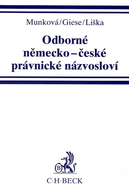 Obrazok Odborné německo-české právnické názvosloví