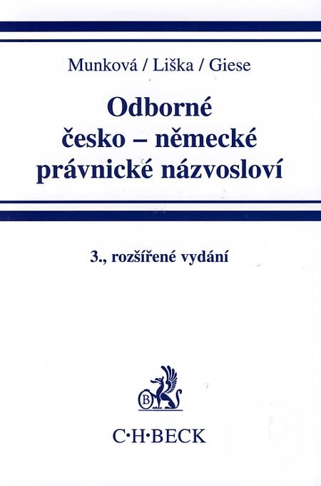 Obrazok Odborné česko-německé právnické názvosloví - 3. vydání
