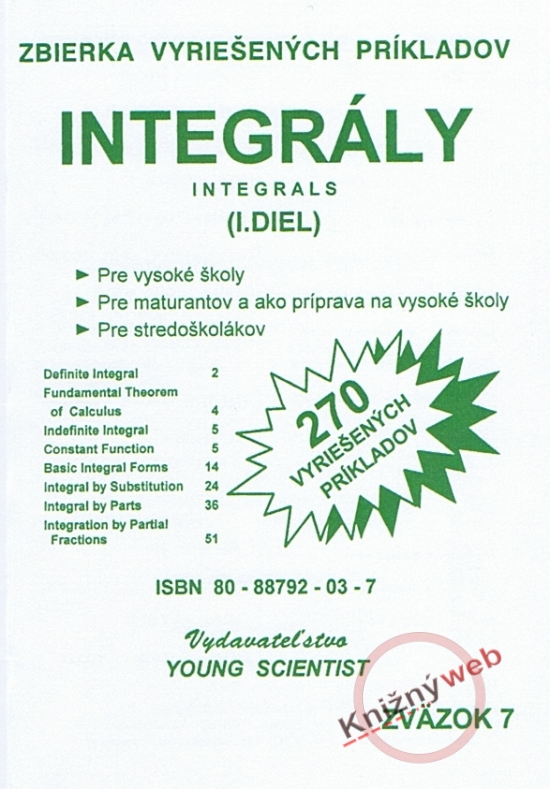 Obrázok Integrály - I. diel