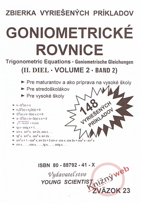 Obrázok Goniometrické rovnice II. diel