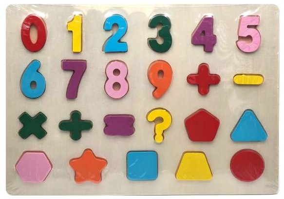 Obrazok Drevená vkladačka písmená/čísla