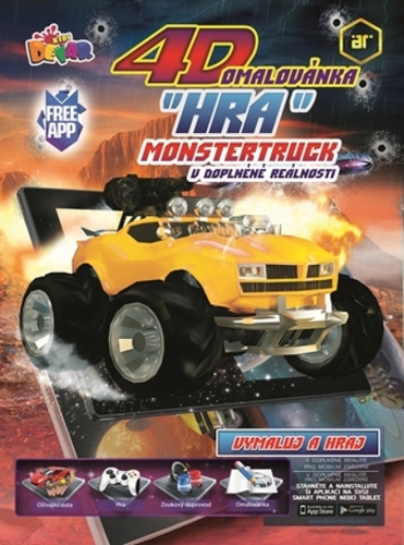 Obrázok 4D hra - omaľovanka Monster Truck