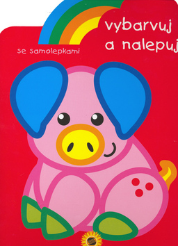 Obrázok Duha - Prasátko - vybarvuj a nalepuj - omalovánky se samolepkami