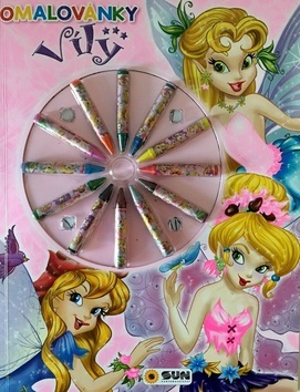 Obrázok Víly s voskovkami - omalovánky