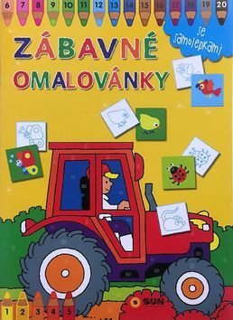 Obrázok Zábavné omalovánky se samolepkami žluté