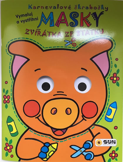 Obrázok Zvířátka ze statku - Karnevalové škrabošky Masky