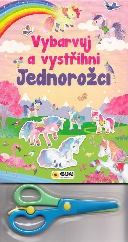 Obrázok Vybarvuj a Vystřihni Jednorožci (růžová)