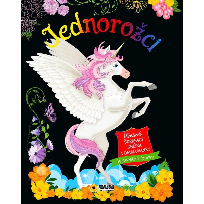 Obrázok Jednorožci - Úžasná škrábací knižka a omalováky Kouzelné barvy